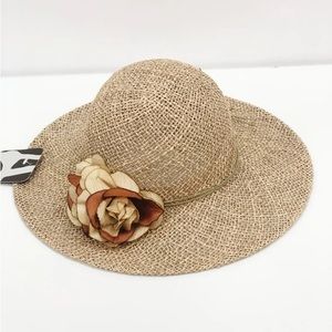 Brown Flower Seaweed Grass Summer Sun Hat